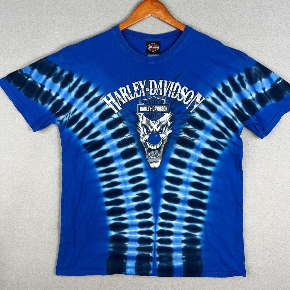 Harley Davidson Clown T Shirt Fits L Tie Dye Motorcycles Mackinac Island 2013